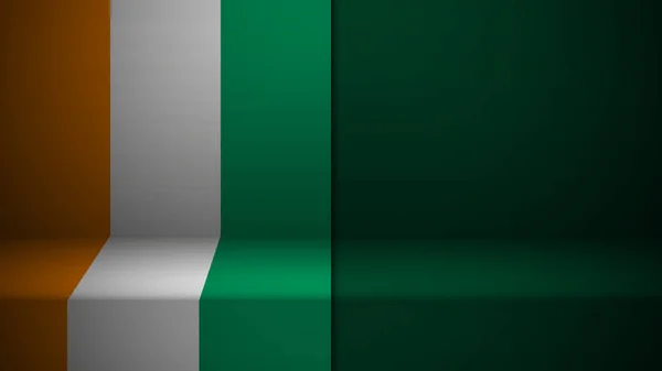 Bakgrund Med Flagga Elfenbenskusten Del Inverkan För Den Användning Vill — Stock vektor