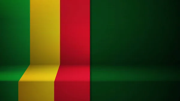 Achtergrond Met Vlag Van Mali Een Element Van Impact Voor — Stockvector