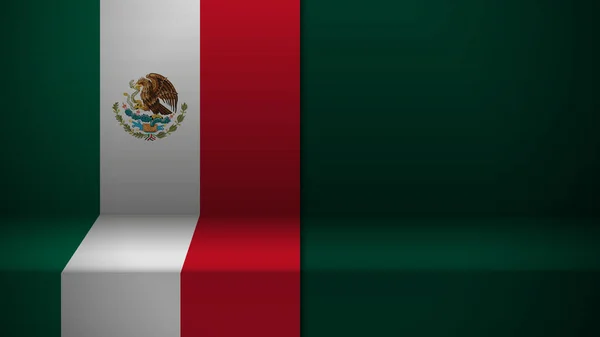 Bakgrund Med Flagga Mexiko Del Inverkan För Den Användning Vill — Stock vektor