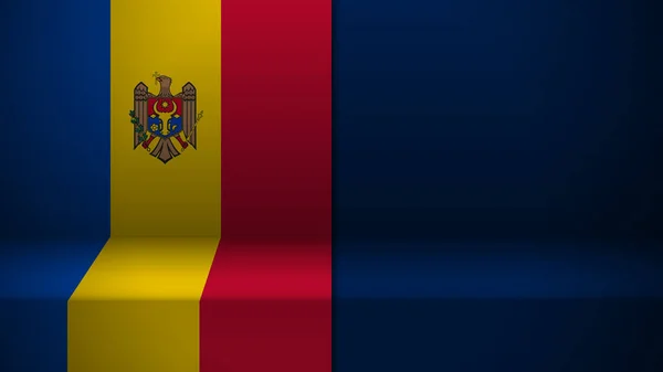 Fondo Con Bandera Moldavia Elemento Impacto Para Uso Que Quieres — Vector de stock