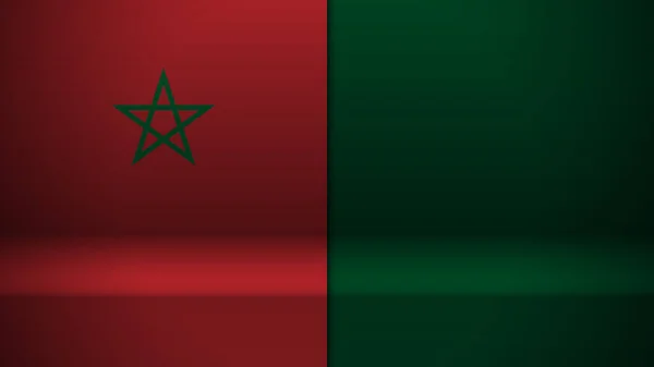 Bakgrund Med Flagga Marocko Del Inverkan För Den Användning Vill — Stock vektor
