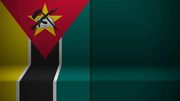 Achtergrond Met Vlag Van Mozambique Een Element Van Impact Voor — Stockvector