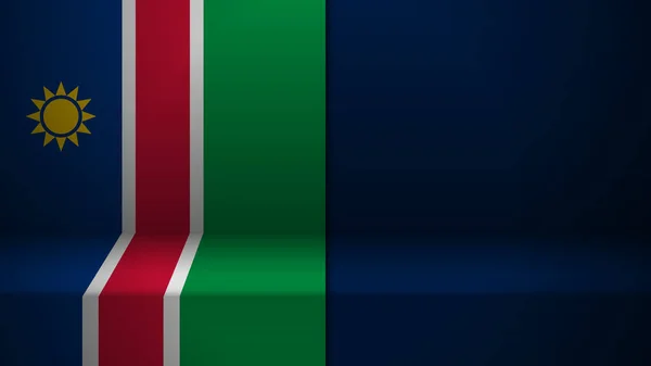 Achtergrond Met Vlag Van Namibië Een Element Van Impact Voor — Stockvector