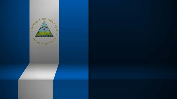 3D背景 悬挂尼加拉瓜国旗 一个你想利用的影响因素 — 图库矢量图片