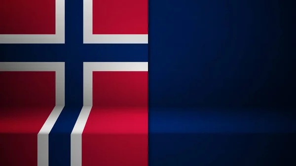노르웨이의 국기이다 당신이만들고 사용에 영향의 — 스톡 벡터