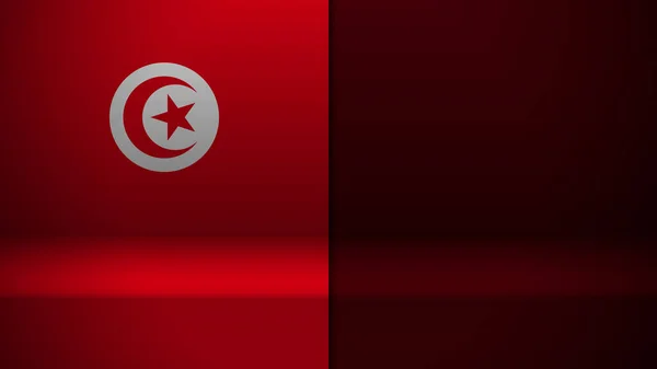 3D背景 悬挂突尼斯国旗 一个你想利用的影响因素 — 图库矢量图片
