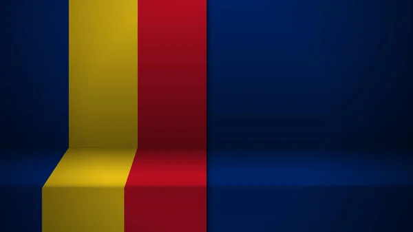 Háttér Zászló Románia Befolyásoló Elem Használatához Amit Használni Akar — Stock Vector
