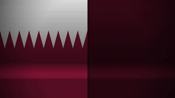 Tło Flagą Kataru Element Wpływu Wykorzystanie Które Chcesz Niego Zrobić — Wektor stockowy