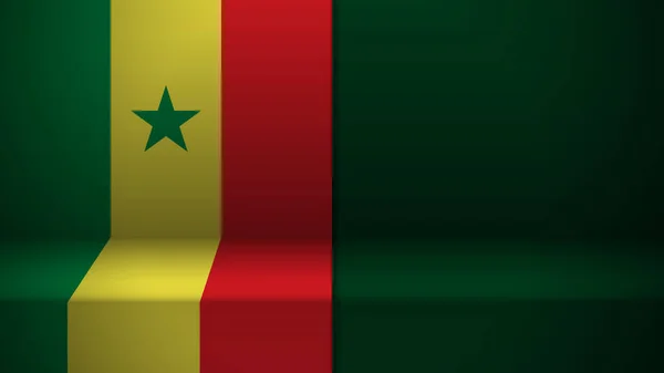 3D背景 塞内加尔国旗 一个你想利用的影响因素 — 图库矢量图片