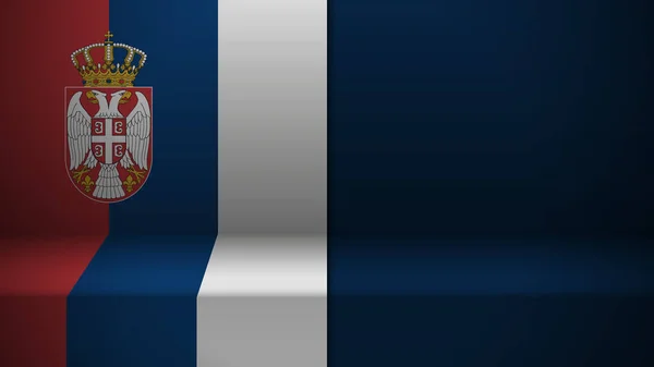 Фон Флагом Сербии Элемент Воздействия Использования Хотите Сделать — стоковый вектор