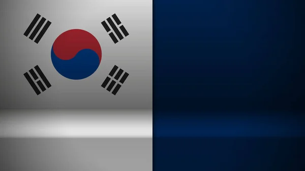 Bakgrund Med Sydkoreas Flagga Del Inverkan För Den Användning Vill — Stock vektor