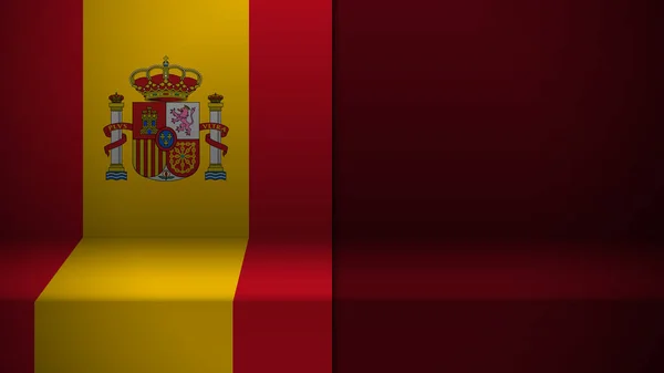 Hintergrund Mit Flagge Von Spanien Ein Element Der Wirkung Für — Stockvektor
