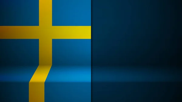 3D背景 瑞典国旗 一个你想利用的影响因素 — 图库矢量图片