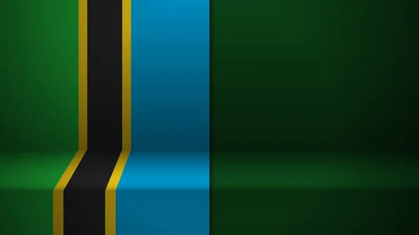 Tło Flagą Tanzanii Element Wpływu Wykorzystanie Które Chcesz Niego Zrobić — Wektor stockowy