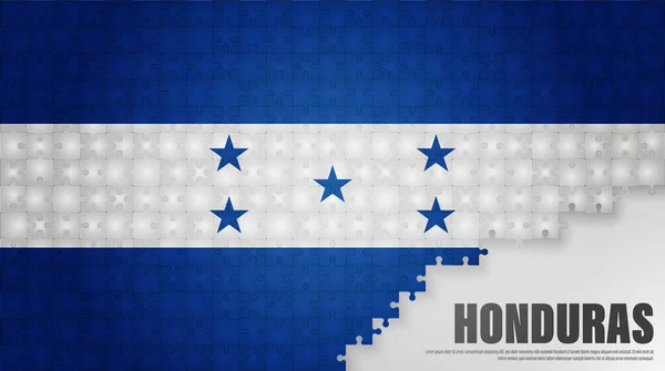 Honduras Puzzle Flagge Hintergrund Element Der Wirkung Für Den Gebrauch — Stockvektor