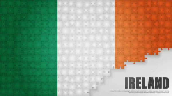 Ирландская Мозаика Флагом Элемент Воздействия Использования Хотите Сделать — стоковый вектор