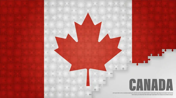 Canada Jigsaw Flag Background Élément Impact Pour Utilisation Que Vous — Image vectorielle