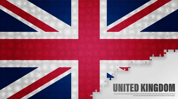 Anglia Układanki Tle Flagi Element Wpływu Wykorzystanie Które Chcesz Niego — Wektor stockowy