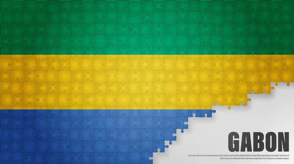 加蓬的拼图旗背景 影响的因素 你想利用它 — 图库矢量图片
