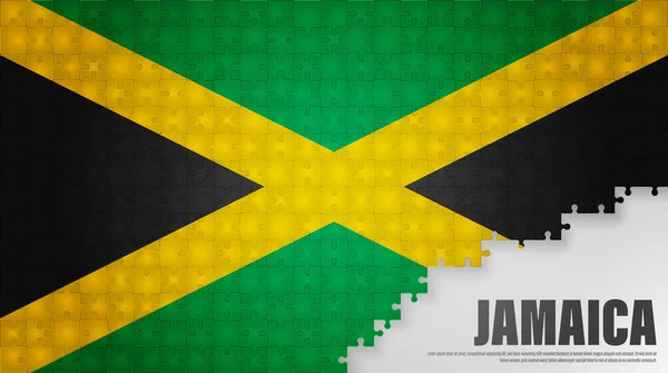 Jamaica Jigsaw Bandeira Fundo Elemento Impacto Para Uso Que Você —  Vetores de Stock