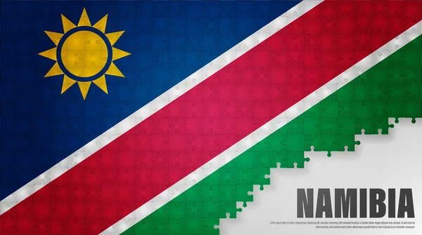 Namibia Jigsaw Flag Background Element Impact Use You Want Make — Stock Vector