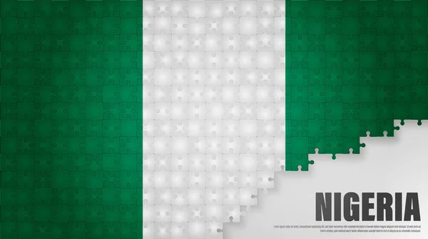 stock vector Nigeria jigsaw flag background. Element of impact for the use you want to make of it.