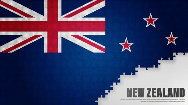 Newzealand Jigsaw Bandiera Sfondo Elemento Impatto Uso Che Vuoi Fare — Vettoriale Stock