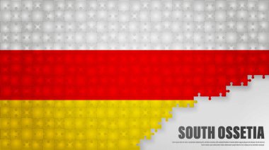 Güney Osetya yapboz arka planı. Etki elementi yapmak istediğiniz kullanım için.