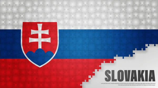 スロバキアジグソーフラグの背景 あなたがそれを作りたい使用のための影響の要素 — ストックベクタ