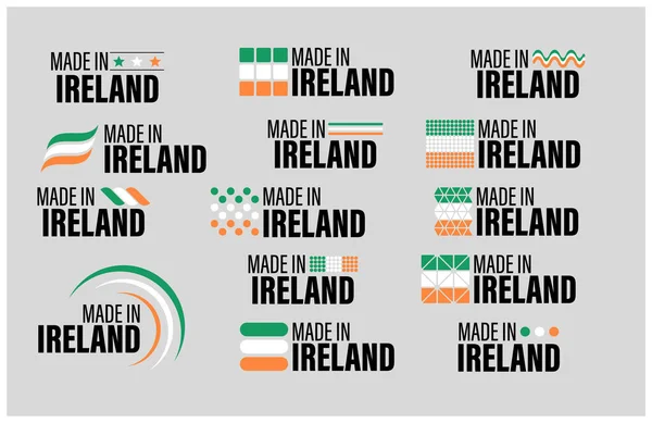 stock vector Made in Ireland graphic and label set. Element of impact for the use you want to make of it.