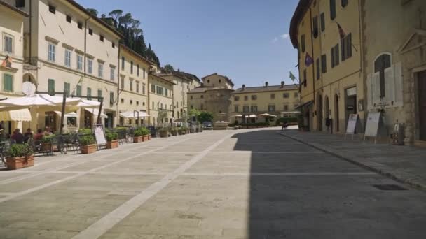 Bewegender Blick Auf Das Mittelalterliche Toskanische Dorf Cetona — Stockvideo