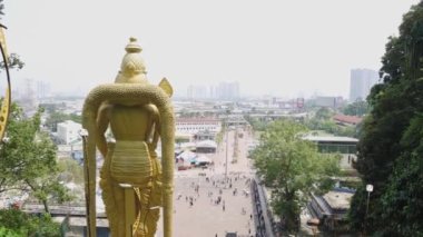 Batu Mağara Tapınağı 'nın muhteşem manzarası, Kuala Lumpur, Malezya