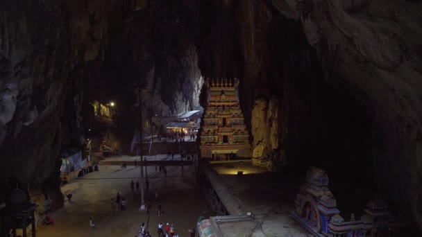 Niesamowity Widok Świątynię Jaskiń Batu Kuala Lumpur Malezja — Wideo stockowe