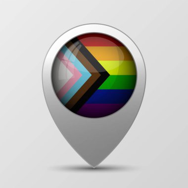 LGBTQ 'yu da kapsayan gurur bayrağını göster. Gurur Ayı etkinlikleri için de mükemmel bir unsur. Hoşgörü ve özgürlük kavramı.