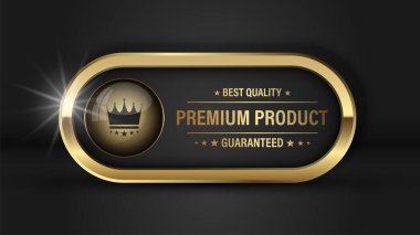 Lüks altın rozetler ve kaliteli etiketler. Her kullanım için mükemmel