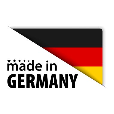 Made in Germany graphic and label. Element of impact for the use you want to make of it.