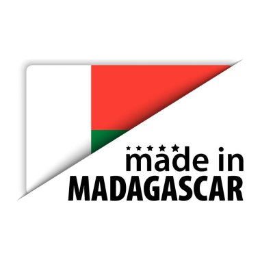 Made in Madagascar graphic and label. Element of impact for the use you want to make of it.