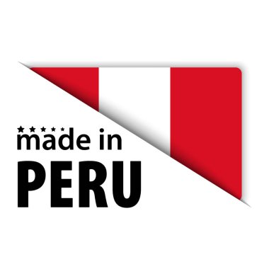 Made in Peru graphic and label. Element of impact for the use you want to make of it.