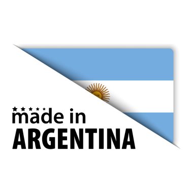 Made in Argentina graphic and label. Element of impact for the use you want to make of it.