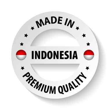 Endonezya grafik ve etiketi ile yapılmış. Etki elementi yapmak istediğiniz kullanım için.