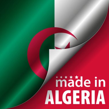 Made in Algeria graphic and label. Element of impact for the use you want to make of it.