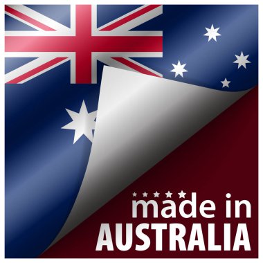 Avustralya 'da grafik ve etiketle yapılmış. Etki elementi yapmak istediğiniz kullanım için.