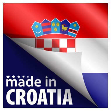 Hırvatistan 'da grafik ve etiketle yapılmış. Etki elementi yapmak istediğiniz kullanım için.