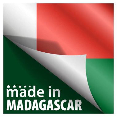 Made in Madagascar graphic and label. Element of impact for the use you want to make of it.