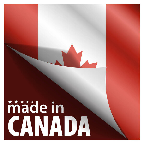 Made in Canada graphic and label. Element of impact for the use you want to make of it.