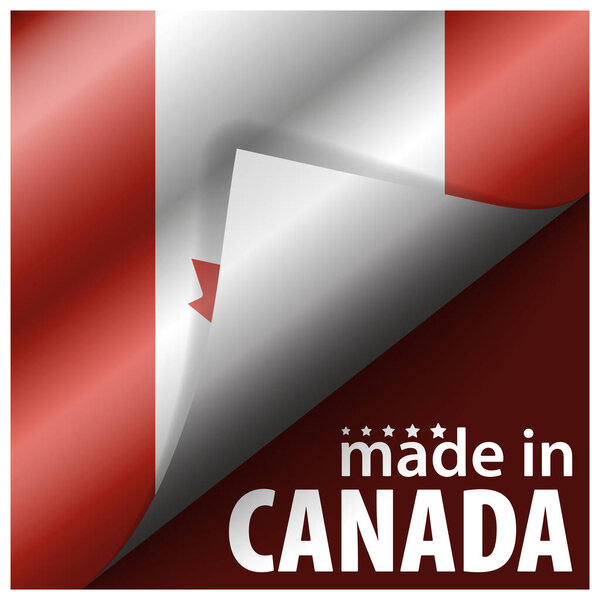 Made in Canada graphic and label. Element of impact for the use you want to make of it.