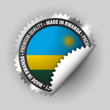 Made in Rwanda graphic and label. Element of impact for the use you want to make of it. clipart