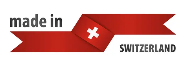 Made Switzerland Graphic Label Element Impact Use You Want Make Vector De Stock