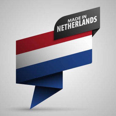 Made in Netherlands graphic and label. Element of impact for the use you want to make of it.