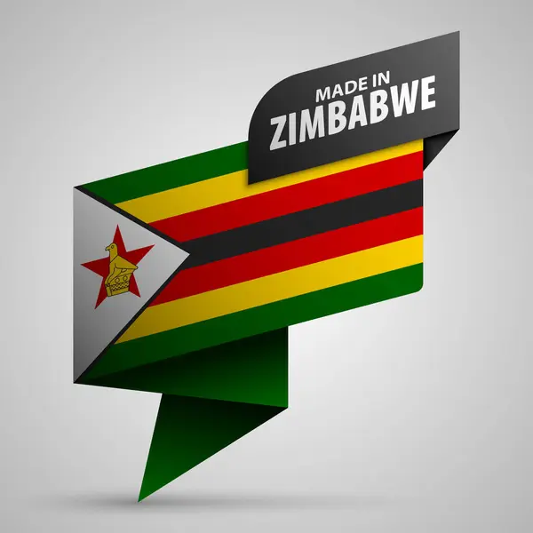 Made Zimbabwe Graphic Label Element Impact Use You Want Make Ilustraciones De Stock Sin Royalties Gratis